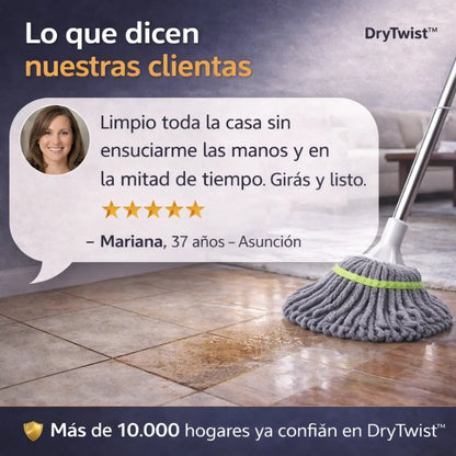 DryTwist™: Trapeador Autoescurrible Premium