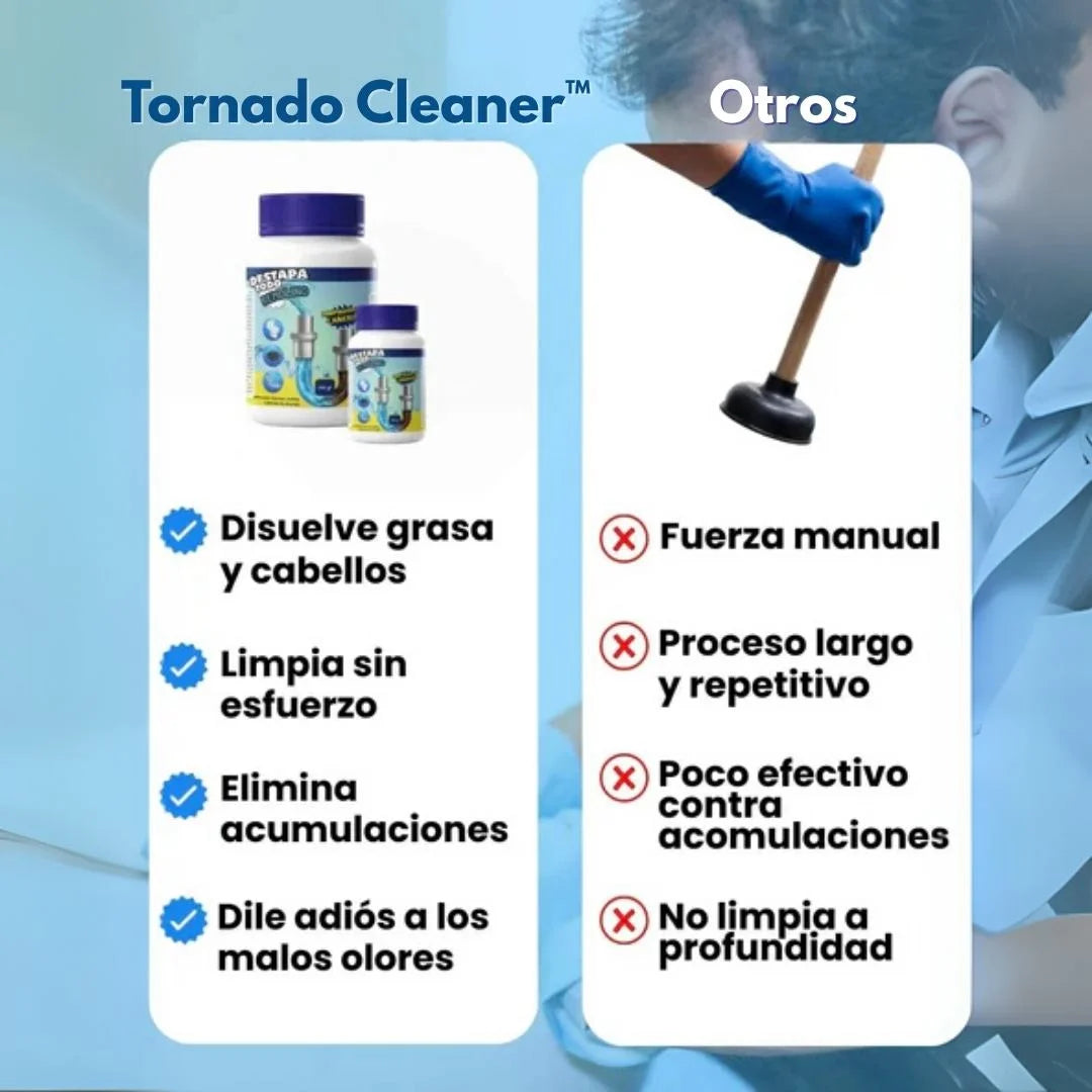 TornadoCleaner™ DESTAPADOR DE DRENAGE Y CAÑERIAS