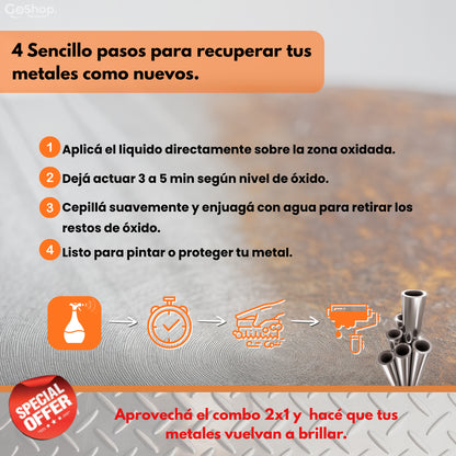 CLEAN PRO™: Removedor de Oxido para piezas de automóvil, herrajes, antigüedades.