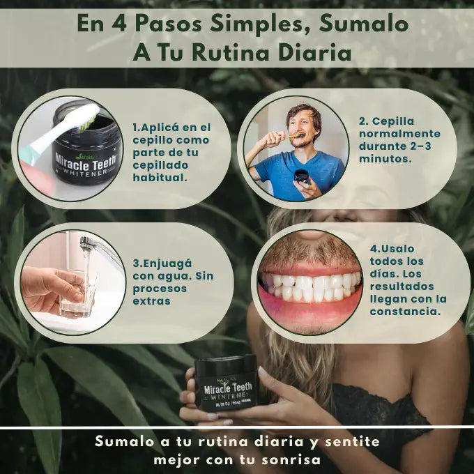 MiracleSmile™: Volvé a ver tus dientes blancos de verdad, todos los días - 2x1
