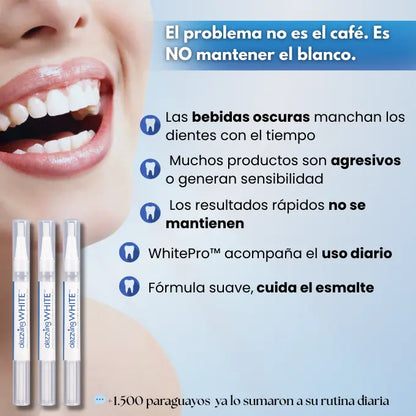 WhitePro™: Mantené tus dientes blancos sin dejar el café o el tereré - 2x1