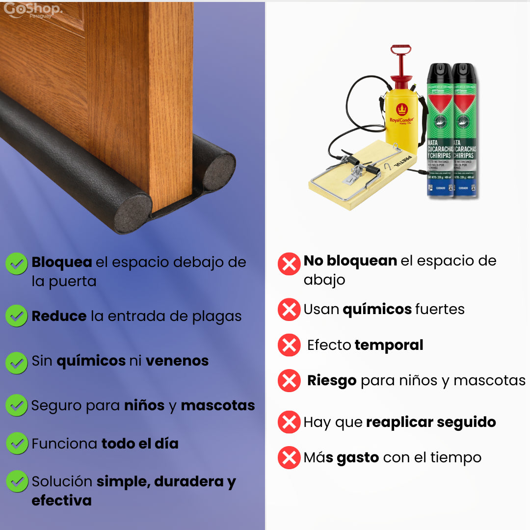 DoorShield™: Barrera protectora que evita que cucarachas, roedores e insectos entren a tu hogar.  2x1