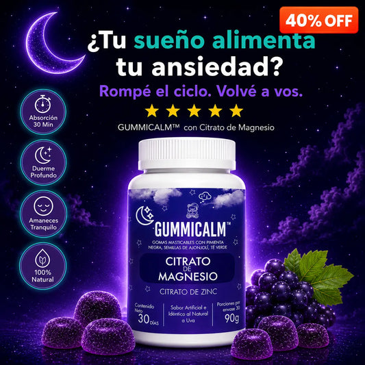 🌙 GUMMICALM™: Citrato de Magnesio en Gomas